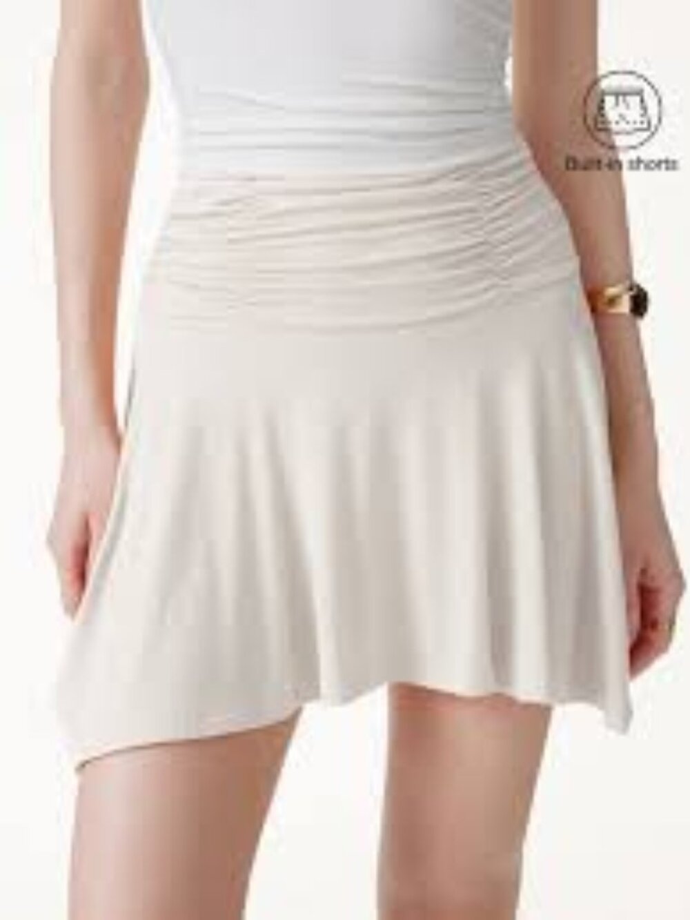 NWT OGL CoolTouch Mini Skirt Beige XS